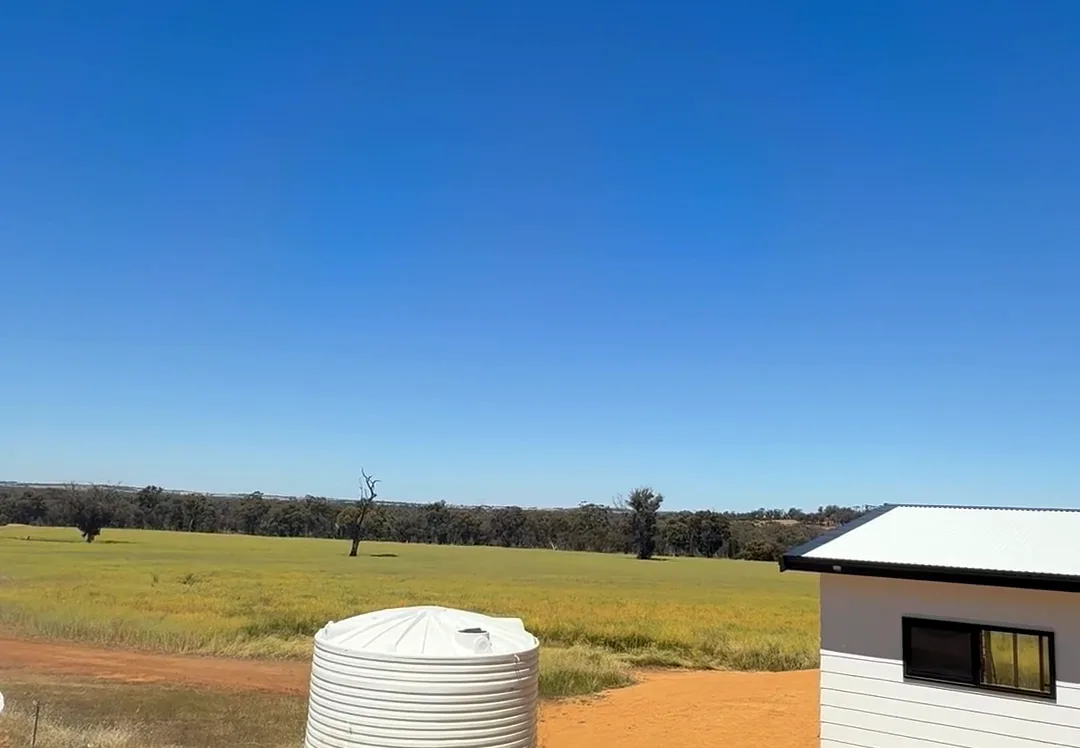 The Popanyinning property and surrounding paddocks