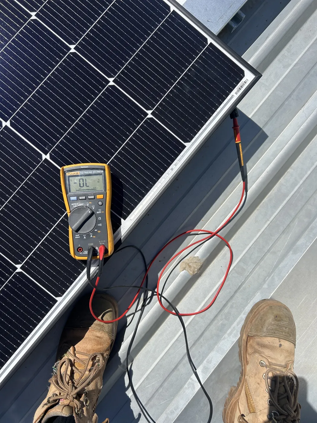 String voltage testing on the Custom Bench Tops array