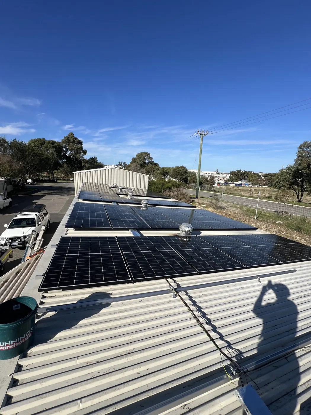 Rooftop solar array at Fremantle Cemetery in Palmyra