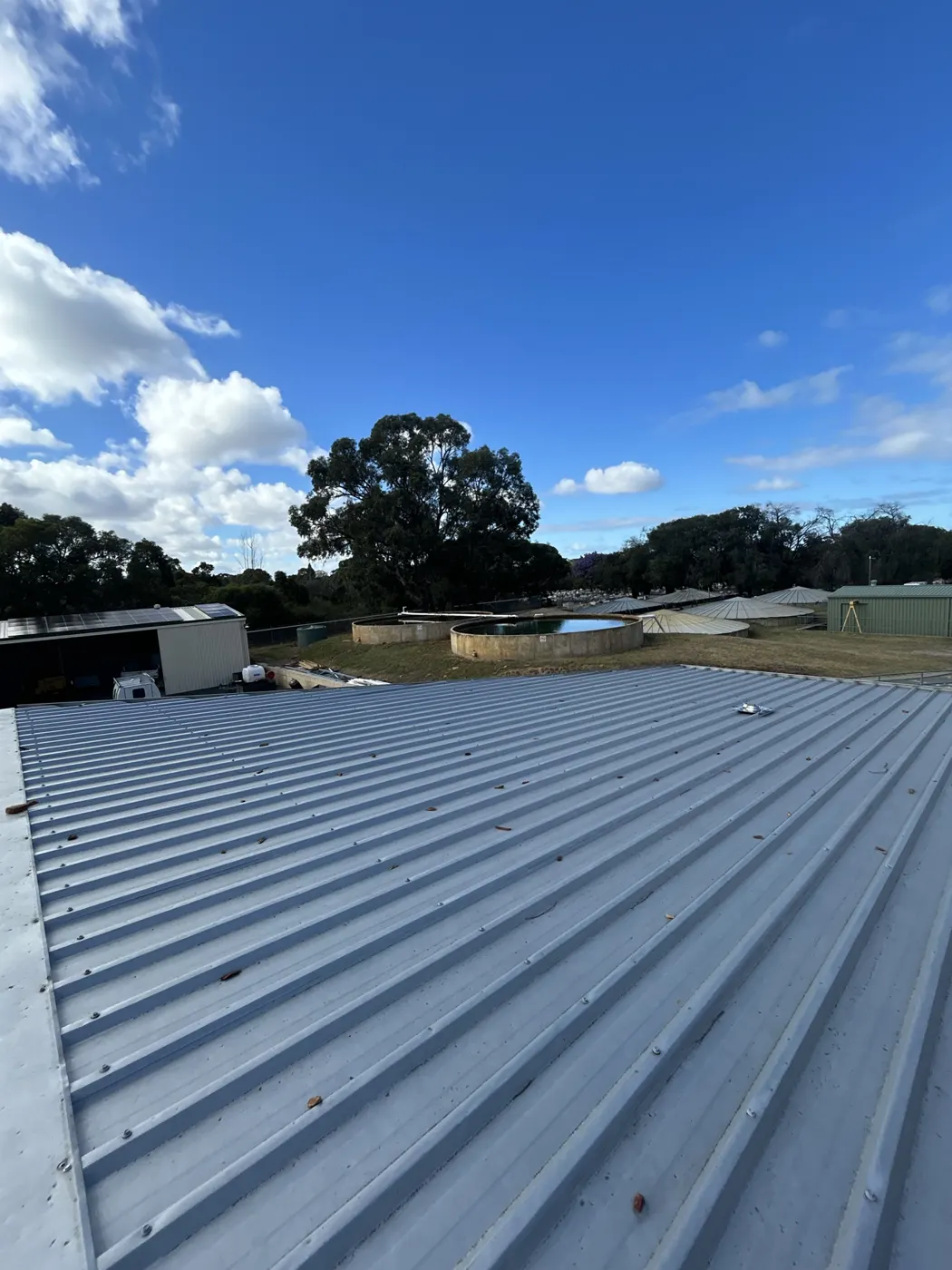 Rooftop solar on a building at Karrakatta Cemetery